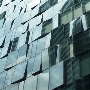 Structural Glass Walls LOW-E Aesthetic Steel Structure Shaped Glass Curtain Wall Constructions