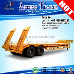 Bán tốt nhất heavy duty 40 tấn 2 axle thấp giường trailer bán cho Prime Mover máy kéo vận tải