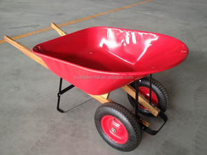 <span class=keywords><strong>Brouette</strong></span> à <span class=keywords><strong>2</strong></span> <span class=keywords><strong>roues</strong></span> WH9800, 120 litres, poignée en <span class=keywords><strong>bois</strong></span>, capacité de charge de 220 kg - Product Image 2