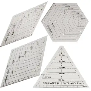 Regla de retazos para acolchar, reglas acrílicas transparentes de alto grado, reglas de corte de tela, herramientas de costura DIY