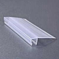Bande d'étanchéité de porte de douche en verre, lot de 10 pièces, PVC transparent, portières de douche pliables