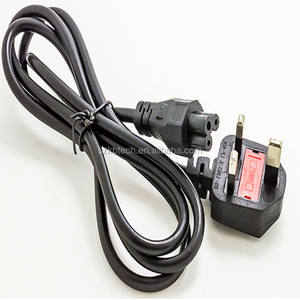 Cable de alimentación de CA retráctil con enchufe fundido estándar del Reino Unido BS 1363 con enchufe IEC60320 <span class=keywords><strong>C5</strong></span> del Reino Unido para uso en el hogar y la Oficina del Reino Unido - Product Image 2