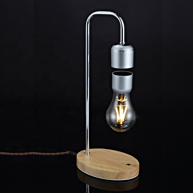 Magnetic Levitating Lamp with Eco-Friendly Wood Base