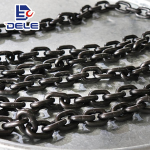 DELE Factory 3x9mm G80 20Mn2 <span class=keywords><strong>Cadena</strong></span> de elevación 20Mn2 <span class=keywords><strong>Cadena</strong></span> de carga de acero de aleación para eslingas <span class=keywords><strong>Cadena</strong></span> de hierro negro para la venta - Product Image 4