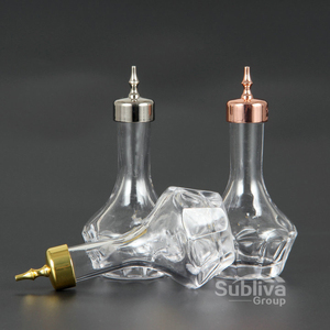 Classic Bitter Bottle Beveled Bitter Bottle 50ml Bitter Bottle Glass Liquor <strong>Pourer</strong> - Product Image 2