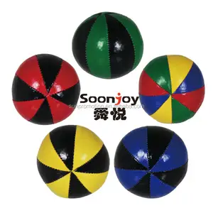 Bola de malabares de cuero PU de <span class=keywords><strong>8</strong></span> paneles personalizada llena de alpiste, Bola de saco de arena para deportes de interior y exterior - Product Image 1