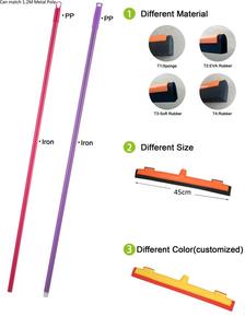 Nhà máy cung cấp chất lượng cao vòi hoa sen giống cây chổi sàn nhựa giống cây chổi với lưỡi EVA cho các cửa sổ, vòi hoa sen cửa ra vào, sàn nhà - Product Image 6
