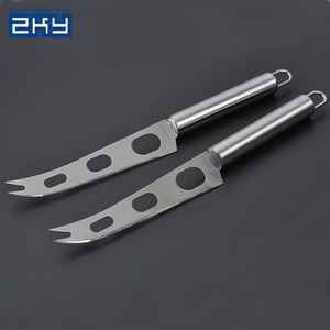 cuchillo de queso con horquilla Consejo serrated cocina herramientas de corte de acero inoxidable mantequilla queso pizza - Product Image 1