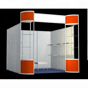 Cabine de exposição exclusiva da china e design estiloso/cabine de mostrador de comércio moderno 10x10