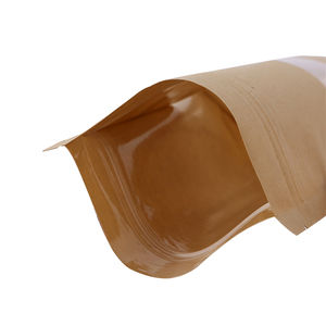 Personalizado Kraft Paper Stand Bag <span class=keywords><strong>Food</strong></span>-Impresso 250g 1kg 2kg Zip Janela Bolsas para Porcas Reutilizáveis para Pet <span class=keywords><strong>Food</strong></span> - Product Image 3