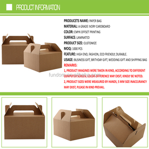 Yiwu Trung Quốc Giá Rẻ Mà Không Cần In Ấn Tái Chế Đồng Bằng Nâu Tự Nhiên Kraft Paper Handle Takeaway Hộp Thực Phẩm Với Cửa Sổ - Product Image 5