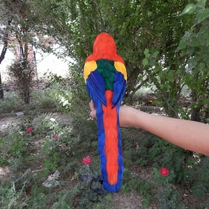 Trang Trí Nhà Và Vườn Thú Lông Thú Đầy Màu Sắc Vẹt Taxidermy Bức Tượng Trang Trí - Product Image 6