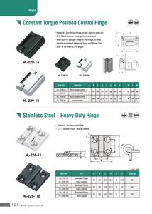บานพับประตูแผงควบคุมไฟฟ้า HL-226-3BS สแตนเลสเคลือบสีดำ - Product Image 4