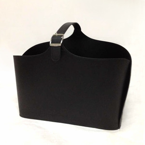 Cesta de revistas de un solo mango de cuero PU - Product Image 3