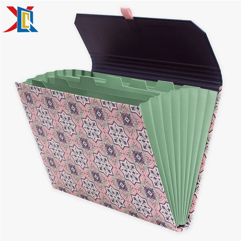 custom cardboard a4 size document organizer expanding file folder