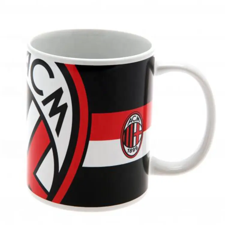 Bestseller billig maßge schneiderte Keramik Tasse Milan Football Club Logo Kaffeetasse