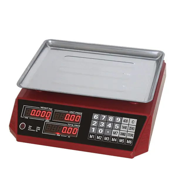 JL905 Red electronic price computing scale for Cafeteria Candy Grocery Deli Restaurant Market Farmer