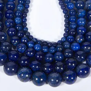 Lapis Beads Wholesale Natural Lapis Lazuli Beads For Jewelry Making DIY Handmade Crafts Necklace Bracelet