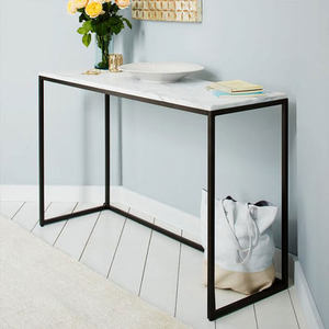 Quality Assurance <strong>Industrious</strong> Loft Modern Europe Floor Metal Steel Marble <strong>Console</strong> <strong>Table</strong> bar <strong>Table</strong> - Product Image 2
