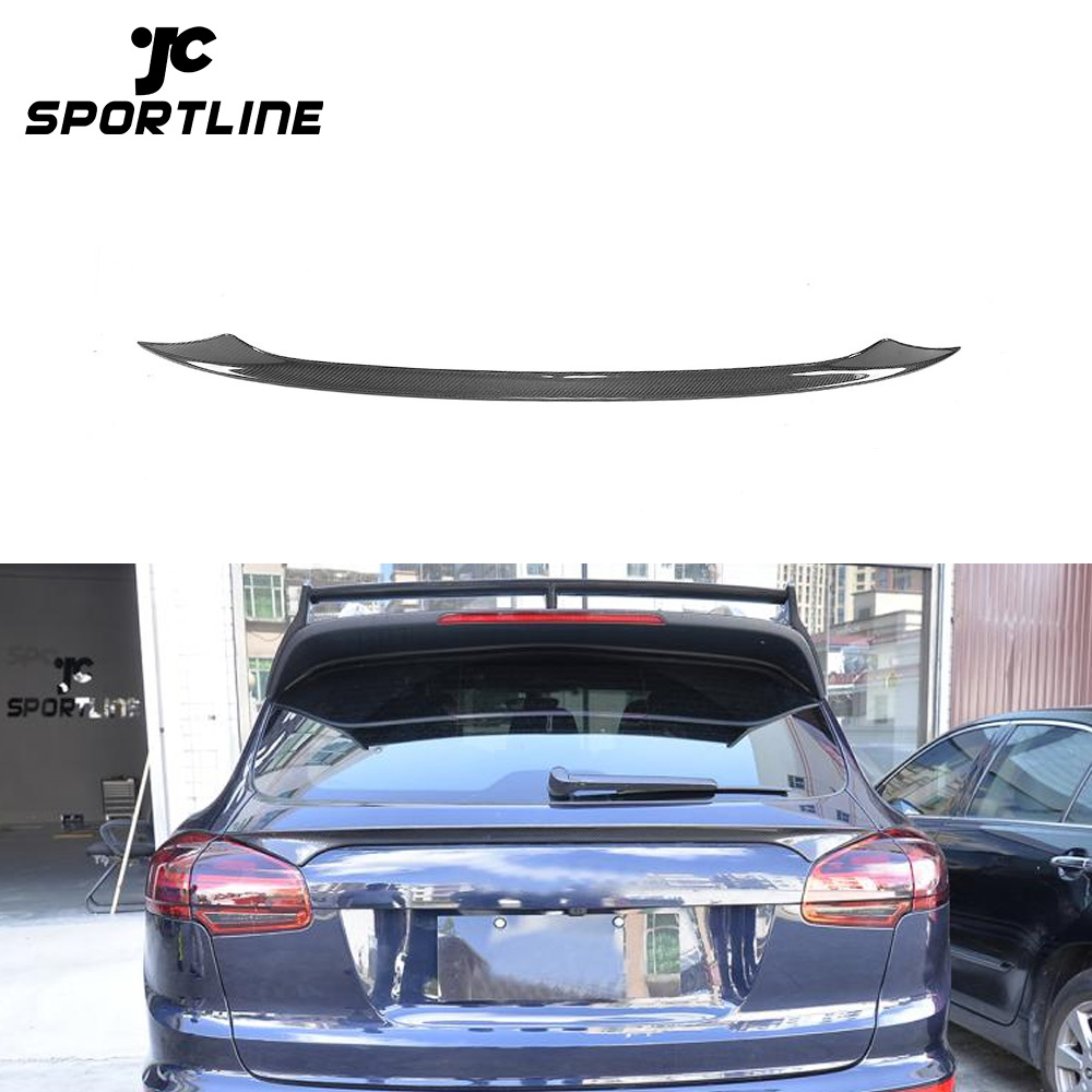 Автомобильный Средний спойлер из углеродного волокна для Porsche Cayenne 958 Turbo S Sport 4-Door 2015-2017
