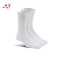 Chaussettes d'école blanches RJ-II-0453 respirantes, antibactériennes, sportives, à imprimé numérique, tricotées pour l'automne