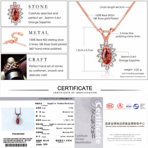 Vente en gros de pierres précieuses naturelles argent <span class=keywords><strong>Sterling</strong></span> 925 3x6mm 0.6ct collier de Citrine S925 pour femmes NI001 - Product Image 6