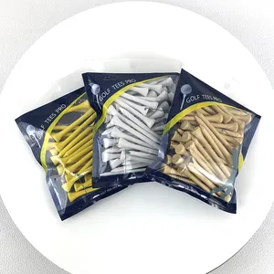 Free Shipping 30ピース/バッグ50ピース/バッグNatural White Golf Tees Pack 54ミリメートル/70ミリメートル/83ミリメートル