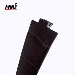 สายนาฬิกาหนังจระเข้แท้สีดำทันสมัยผ้าซับในโรงงานจีน - Product Image 4