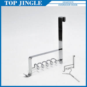 curve shape metal overdoor hanger with plastic ball for home decorations - Product Image 4