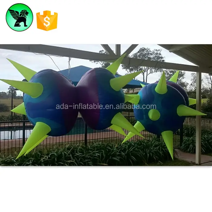 UFO Replica Inflatable Star With LED Light , Stage Decoration Inflatable , Event Hanging Decorative A989