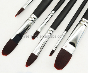 Precio barato de pelo de nylon cabeza avellana cepillos de pintura de acuarela - Product Image 3