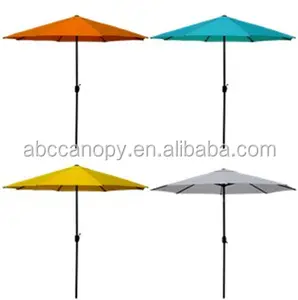 9FT/2.7M 8 الأضلاع مظلة فناء في الهواء الطلق مع بلاط والكراك المصنع مباشرة حديقة المظلة مظلة واقية من الشمس