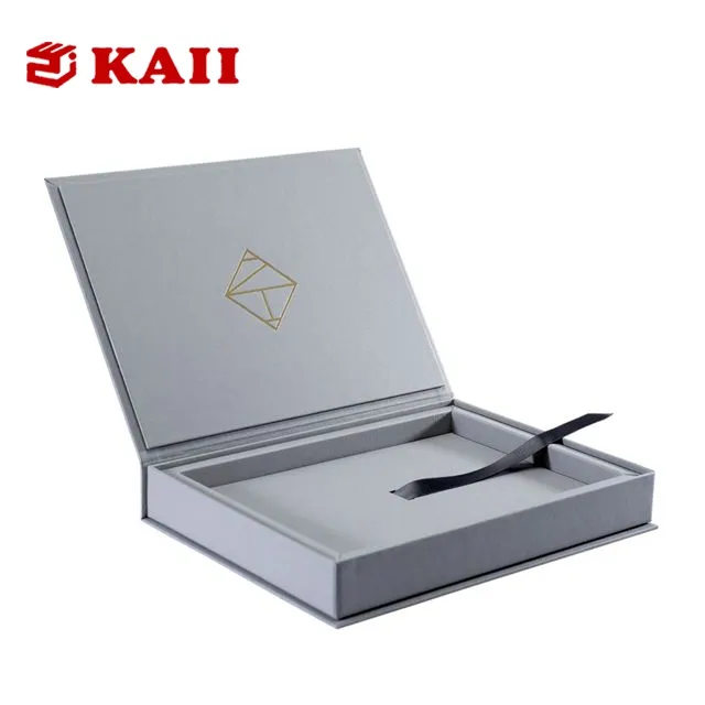 KAII (High) 저 (Quality 책-Shaped Box Tie Belt 넥타이 옷 포장 상자 Customized