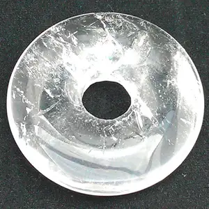 50毫米水晶/透明石英甜甜圈珠宝吊坠