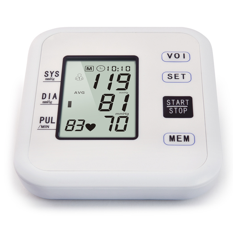 Blood Pressure Monitor Upper Arm Automatic Digital BP Machine Pulse Rate Monitoring with Large Backlit Display