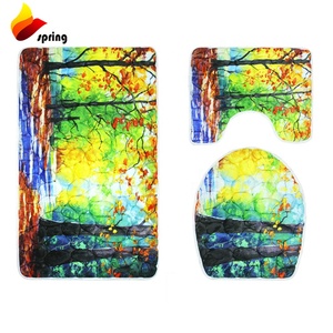 Set di tappetini da bagno per Hotel di nuovo design Set di <span class=keywords><strong>tappeti</strong></span> da bagno 3 pezzi, tappetino antiscivolo per pavimento <span class=keywords><strong>in</strong></span> <span class=keywords><strong>pietra</strong></span> - Product Image 3