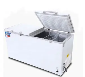 Refrigerador comercial de 2 puertas, congelador Horizontal de una sola temperatura, armario integrado