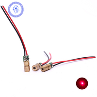Mini Laser à tête en cuivre rouge, Module de diodes à points 650nm 6mm 3V 5mW