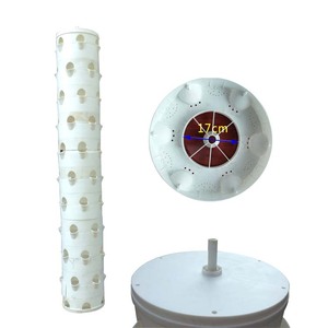 Hydroponics Rolling Benches Vertical Farming Rotating Aeroponic Tower Garden Systems With Grow Light Hydroponic Tower