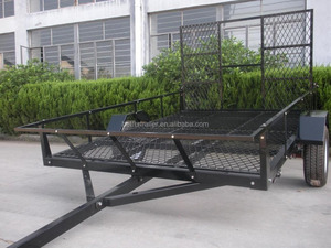 Remorque tandem ATV enduite de puissance d'approbation de DOT de norme américaine, remorque utilitaire de rampe - Product Image 6