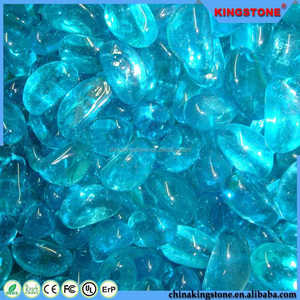 Guijarro de cristal transparente actualizado, el más barato, con bonito color, Guijarro plano natural del fabricante, Guijarro decorado en la pared