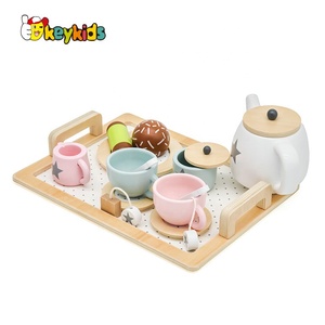 <span class=keywords><strong>Set</strong></span> <span class=keywords><strong>da</strong></span> Tè in Legno per Bambini con Vassoio, <span class=keywords><strong>Giocattolo</strong></span> Popolare per il Pomeriggio W10B318 - Product Image 4