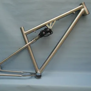 Aero Titanium Legering Full Suspension Mountainbike Frame 29er