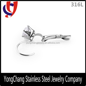 Fantaisie acier inoxydable zirconite goujon boucle d'oreille bijoux <span class=keywords><strong>costume</strong></span> oreille piercing goujon bijoux - Product Image 4