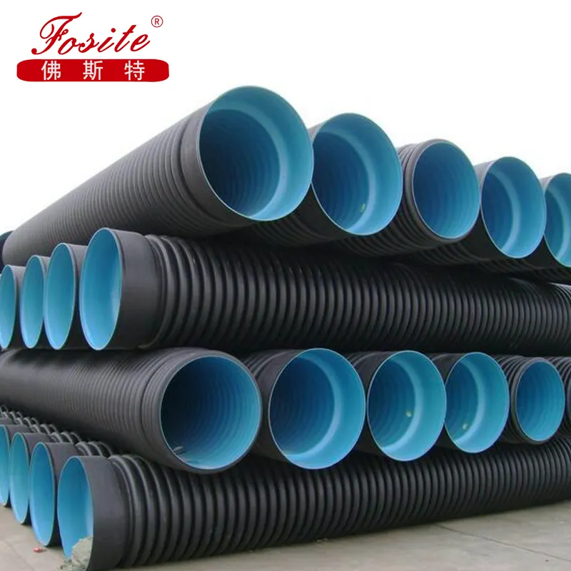 HDPE Double Wall Corrugated Drainage Pipe Collector Drains Pipe in Dn300-4000