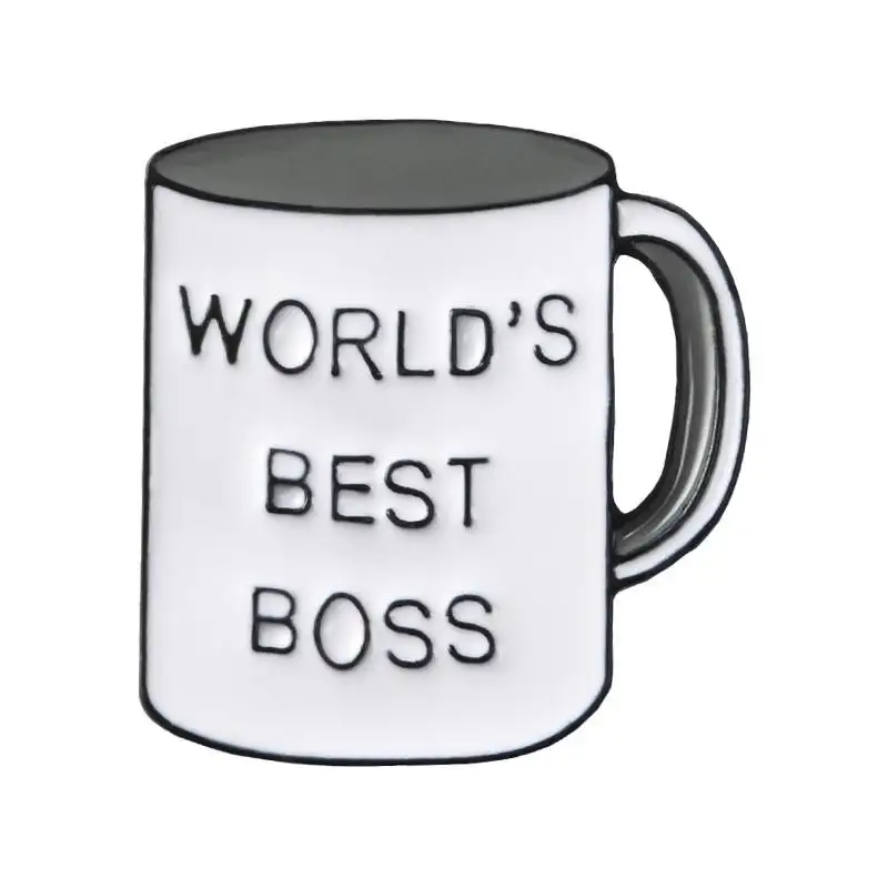 Модные Офисные булавки, Лучший в мире офисный значок с эмалью для чайной чашки, булавка для коллег, булавка для лацканов, значок для одежды