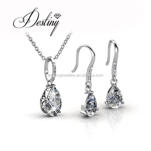 Daisini Engagement Pendant and Earring <strong>Sets</strong> Embellished with Swarovski Crystals Fashion Pear <strong>Jewellery</strong> <strong>Set</strong> <strong>for</strong> <strong>Woman</strong> - Product Image 6