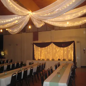 Boda conectable 20ft cascada cortinas LED hadas cadena luces de fondo partido etapa de decoración