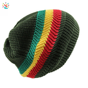 Klasik <span class=keywords><strong>Rasta</strong></span> şapkalar 100% pamuk bere şapka Unisex sarkık şapka kap sıcak kış örme şapka kap toptan - Product Image 5