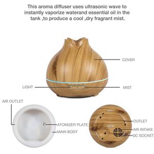 Commercial oem bois grain aroma huile essentielle diffuseur murmure 7 couleurs - Product Image 3